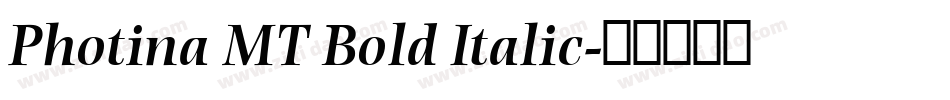 Photina MT Bold Italic字体转换